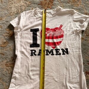 'I Love Ramen' T-Shirt Cap sleeves Size S